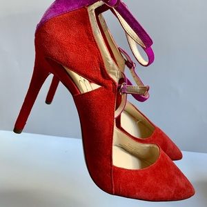 Jessica Simpson Red and Purple Heels